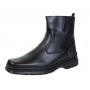 Ghete barbati, din piele naturala, model casual, inchidere cu fermoar, imblanite, calapod lat - GB4013NEGRU